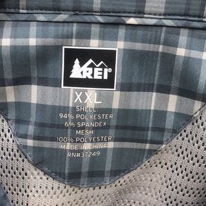 REI Breathable Plaid Button Shirt XXL